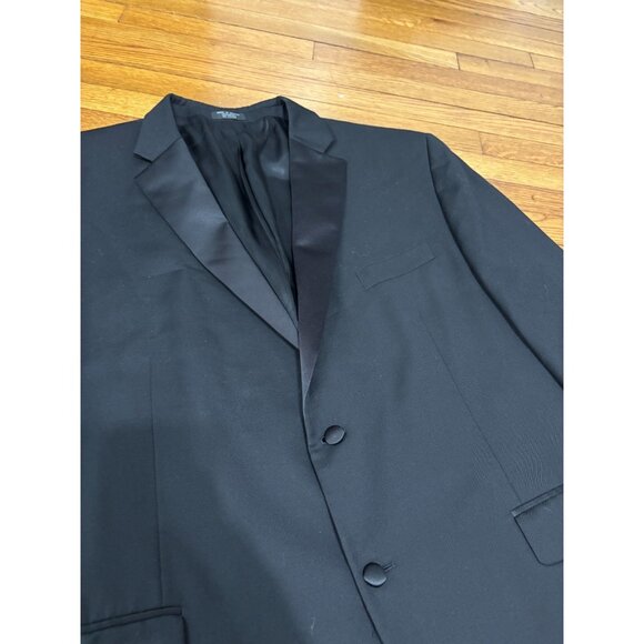 Jones New York Mens Tuxedo Size 50R Suit Blazer Jacket 44x27 Pants Wool Black - Picture 6 of 16